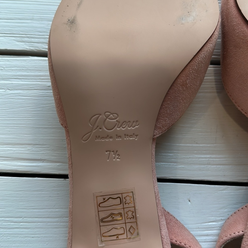 J.Crew Colette Slingback Pump Pointed Toe Blush Suede size 7.5 - Picture 7 of 8
